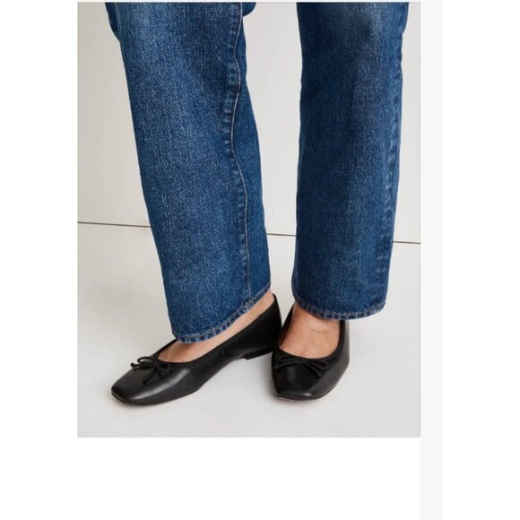 Madewell Womens $110 The Anelise Ballet Flat Black Size 9.5 NN901 NEW - Picture 2 of 11